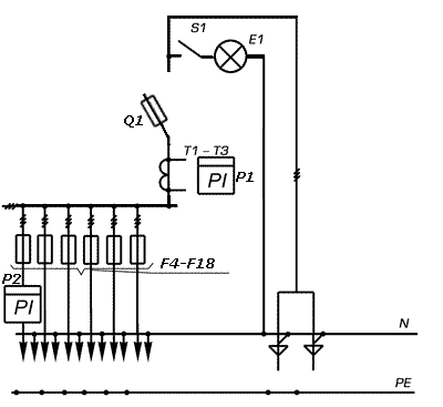 Вводно-распределительное устройство ВРУ1-28-66 УЗ схема